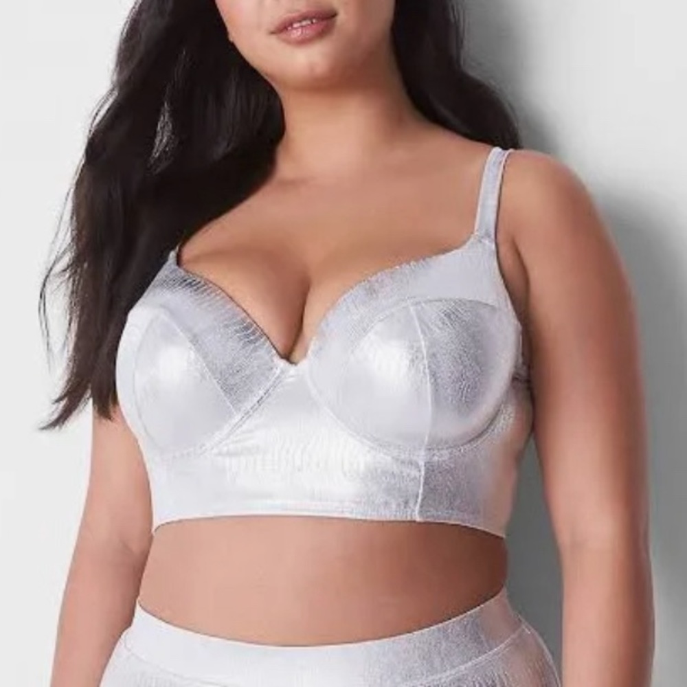 Silver Swimsuit TOP ONLY
